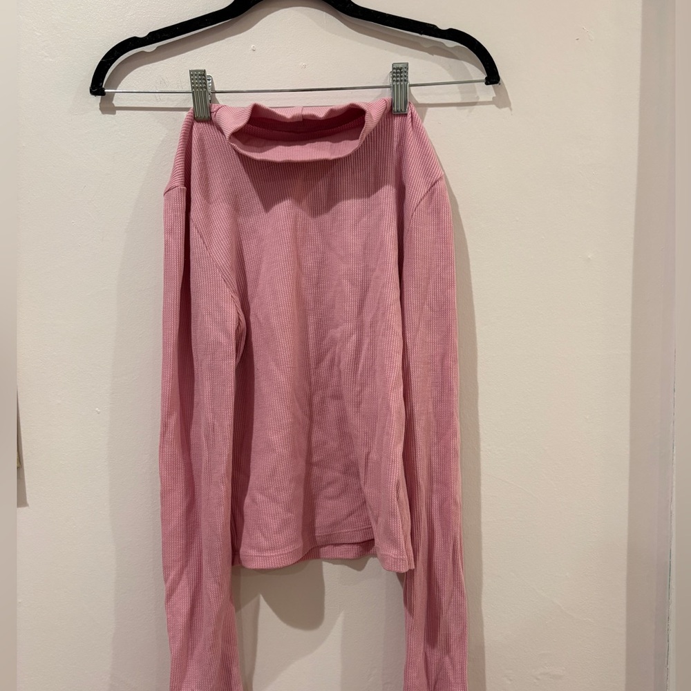 American Eagle Outfitters Dusty Pink Ribbed Top